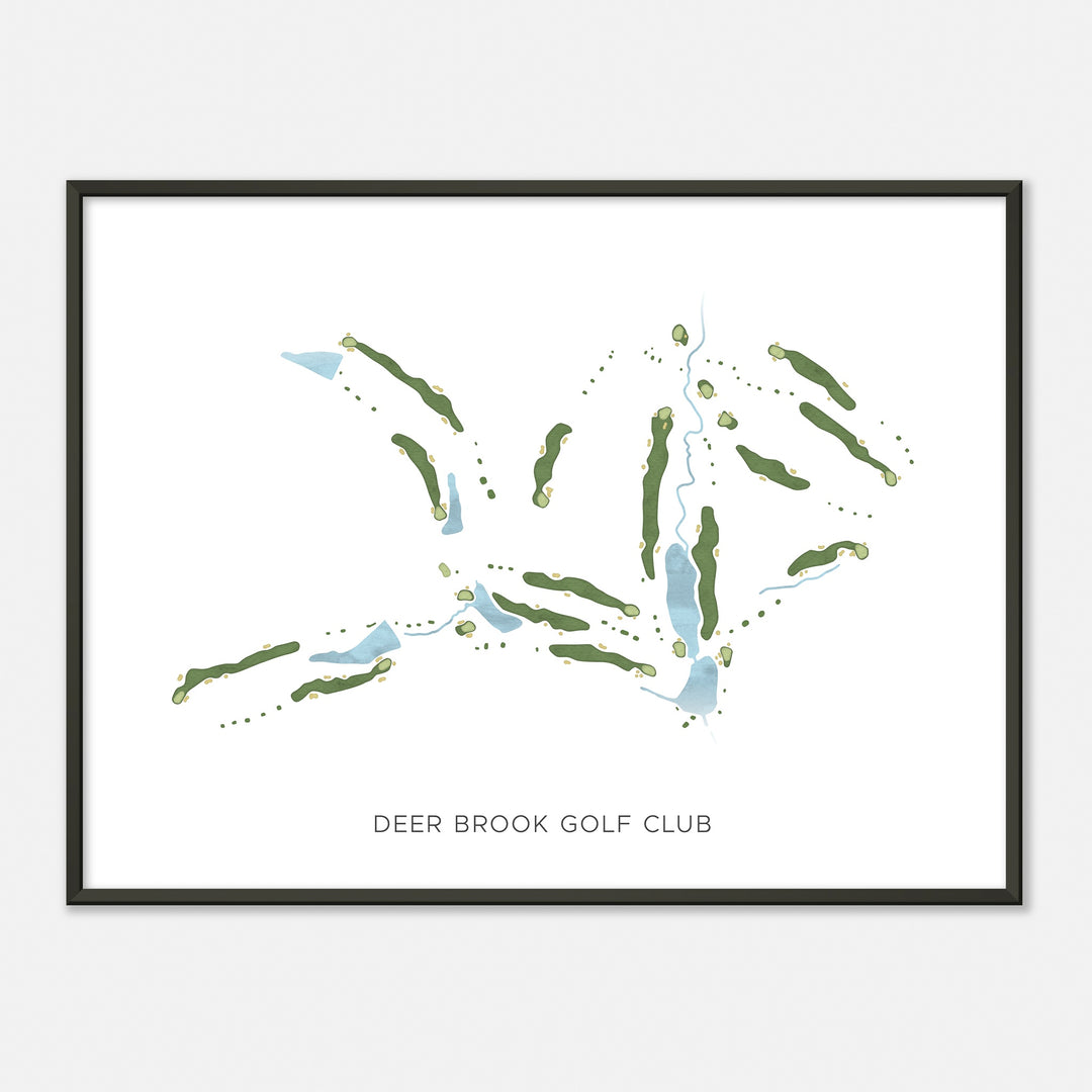 Print of Deer Brook Golf Club Modern Map