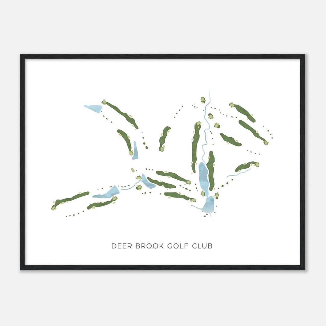 Print of Deer Brook Golf Club Modern Map