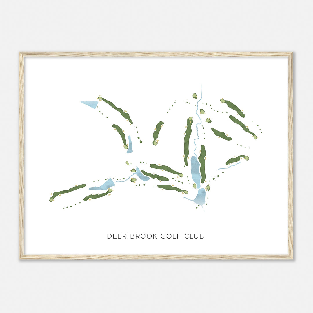Print of Deer Brook Golf Club Modern Map
