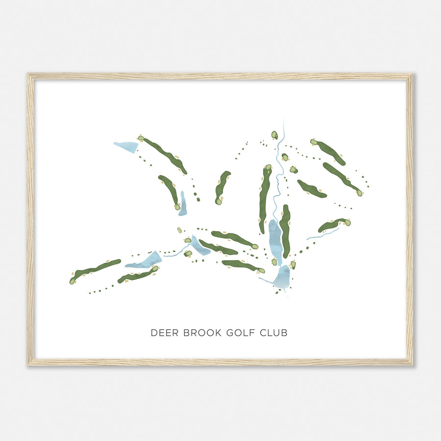 Print of Deer Brook Golf Club Modern Map