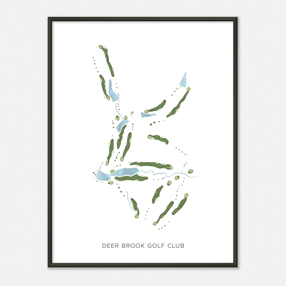 Print of Deer Brook Golf Club Modern Map