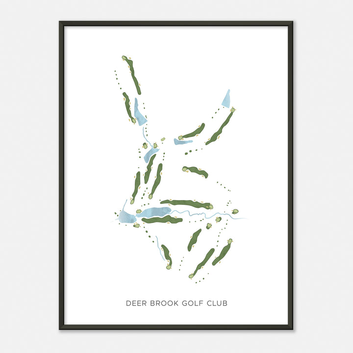 Print of Deer Brook Golf Club Modern Map