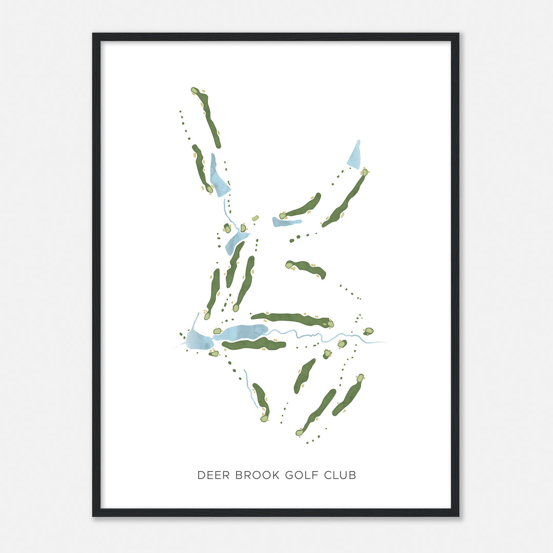 Print of Deer Brook Golf Club Modern Map