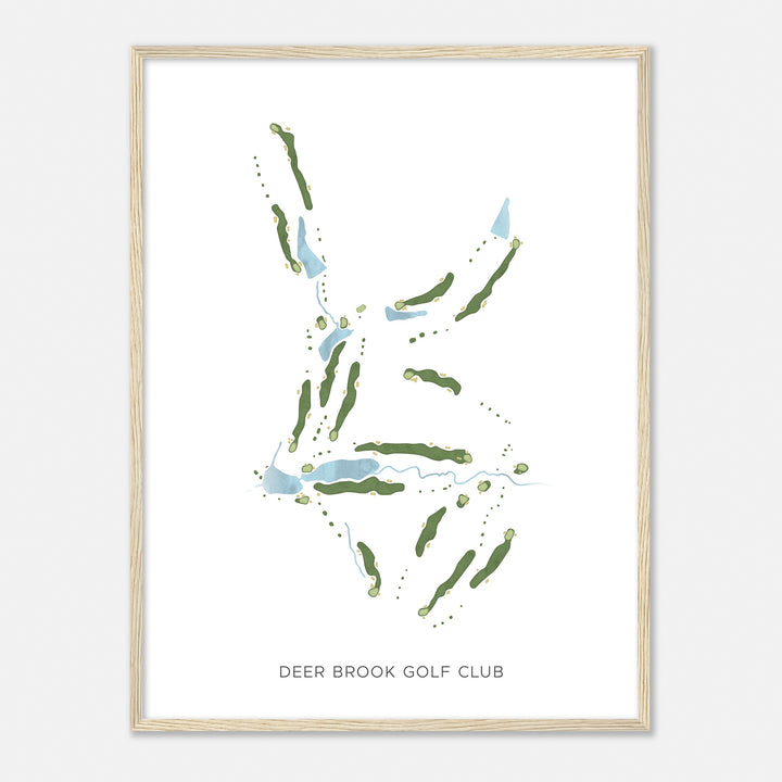 Print of Deer Brook Golf Club Modern Map