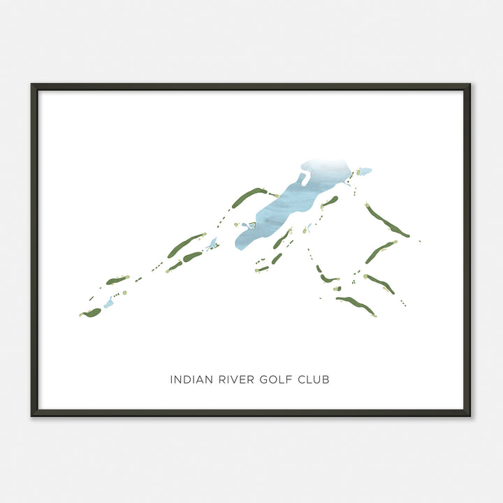 Print of Indian River Golf Club Modern Map