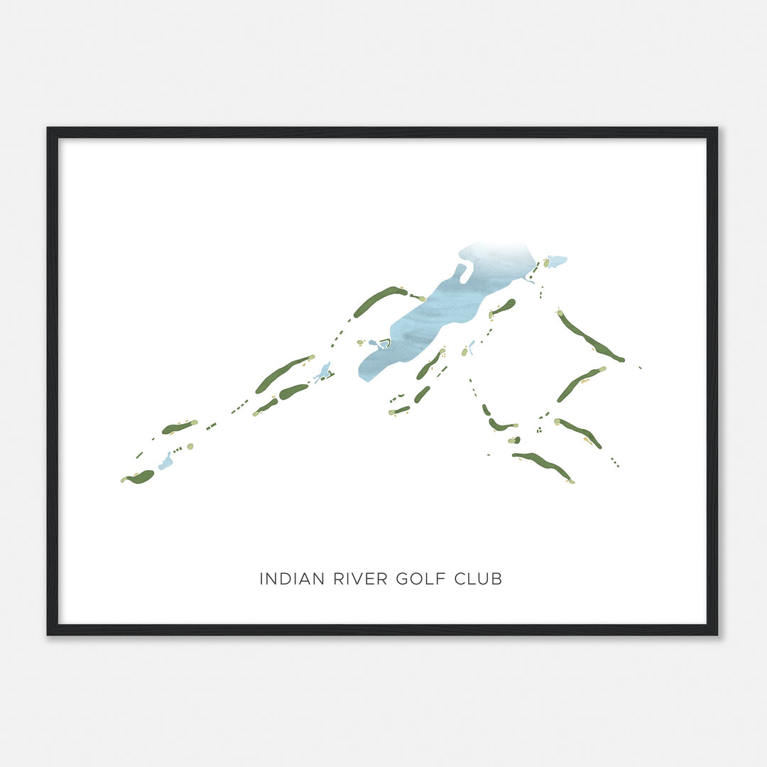 Print of Indian River Golf Club Modern Map