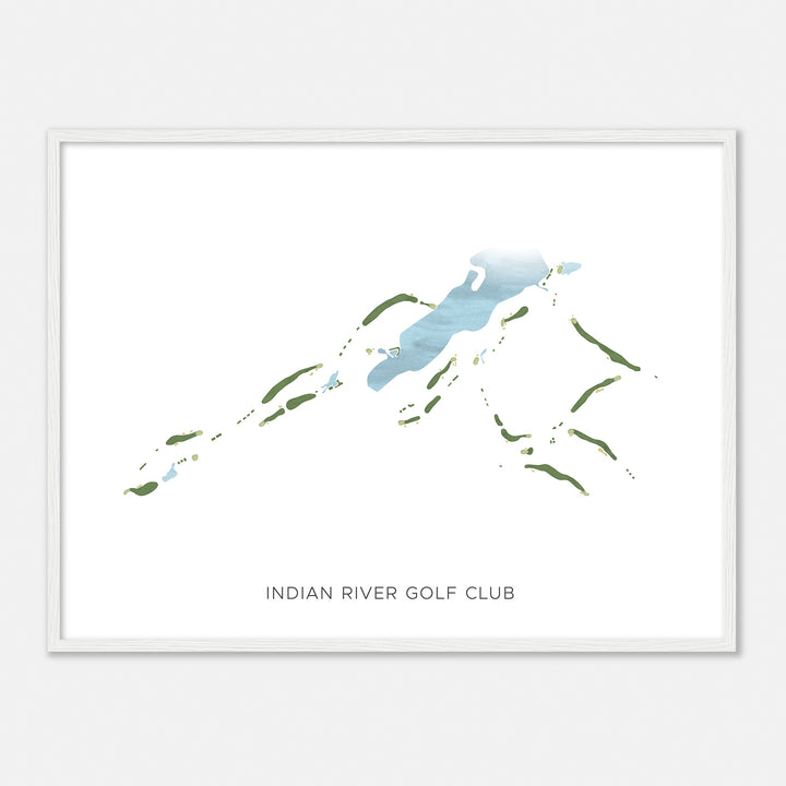 Print of Indian River Golf Club Modern Map