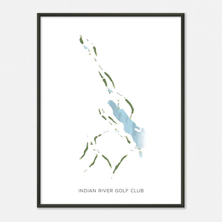 Print of Indian River Golf Club Modern Map