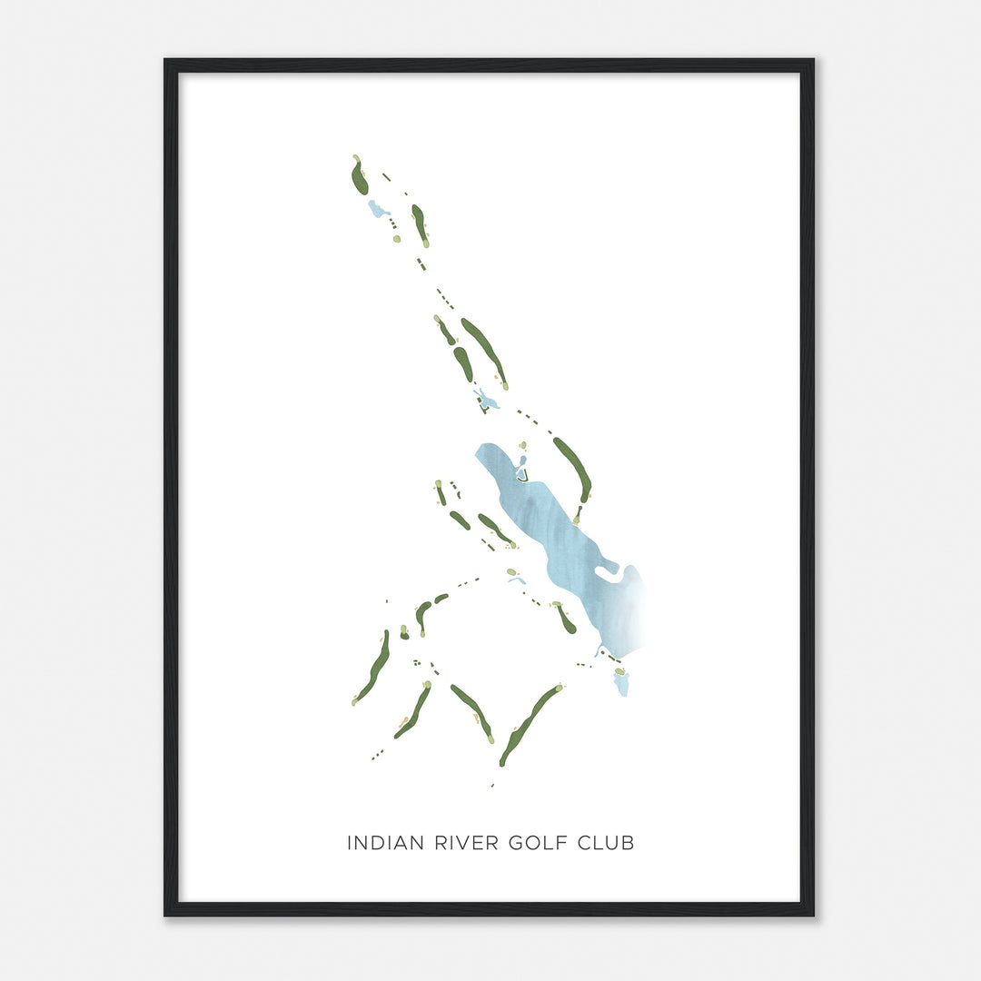 Print of Indian River Golf Club Modern Map