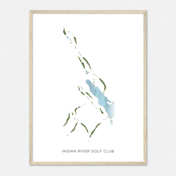 Print of Indian River Golf Club Modern Map