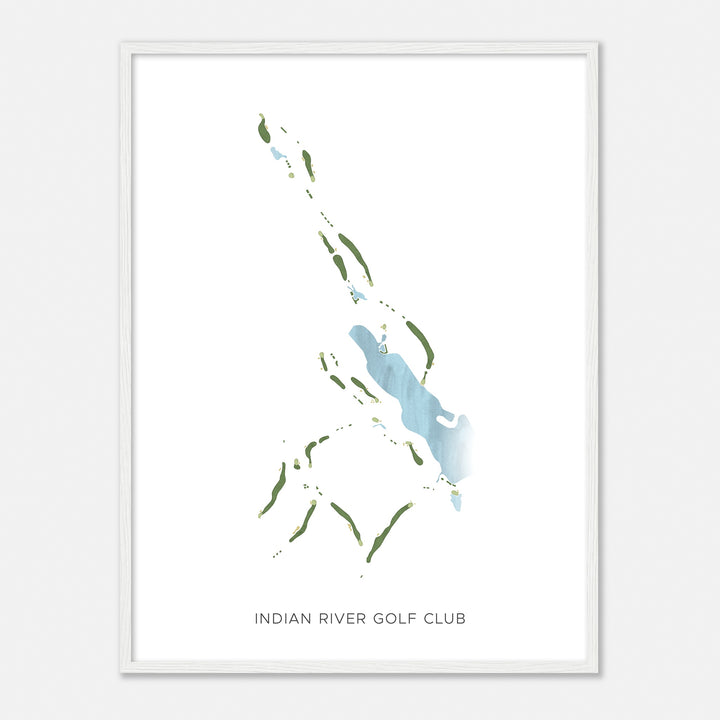 Print of Indian River Golf Club Modern Map