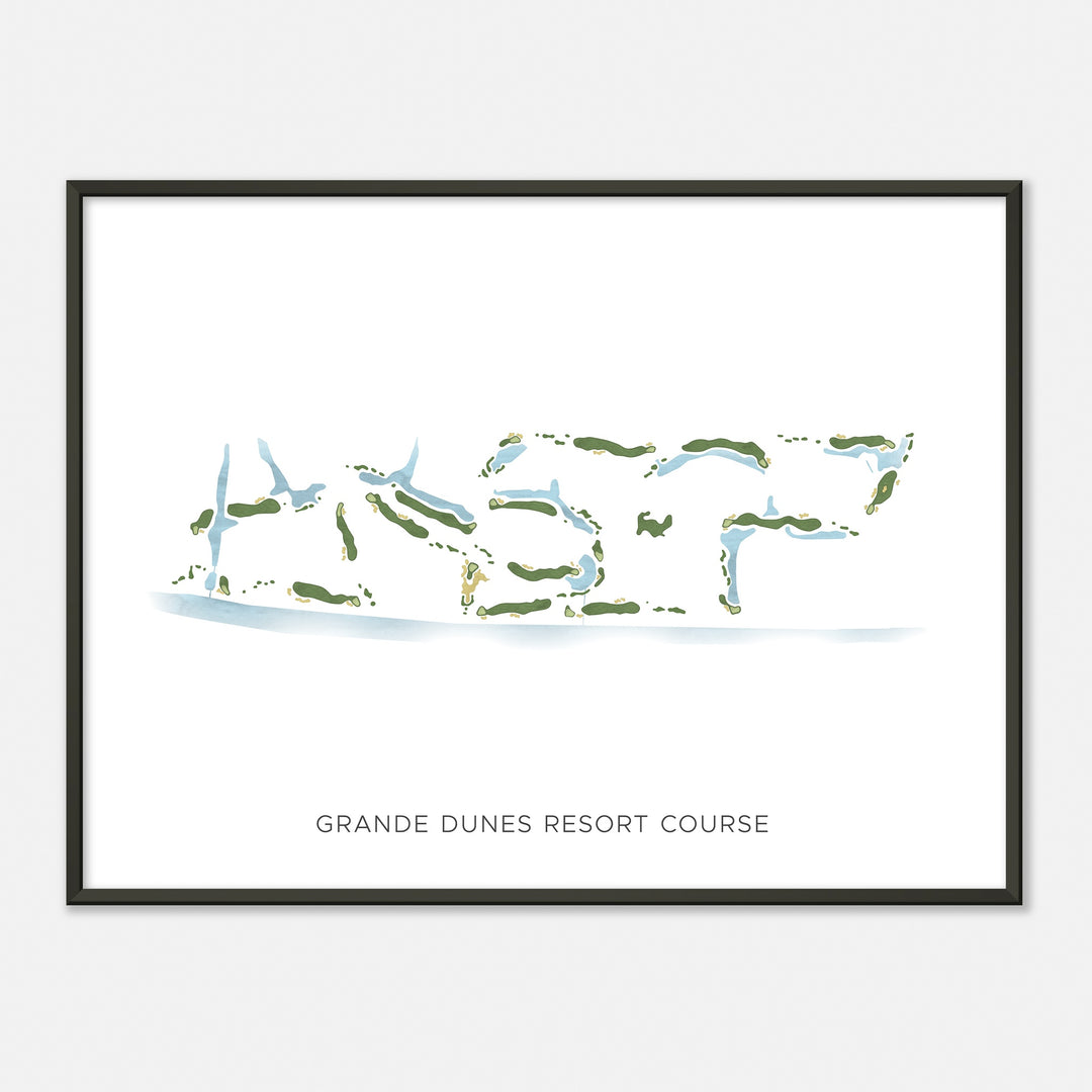 Print of Grande Dunes Resort Course Modern Map