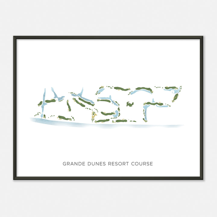 Print of Grande Dunes Resort Course Modern Map