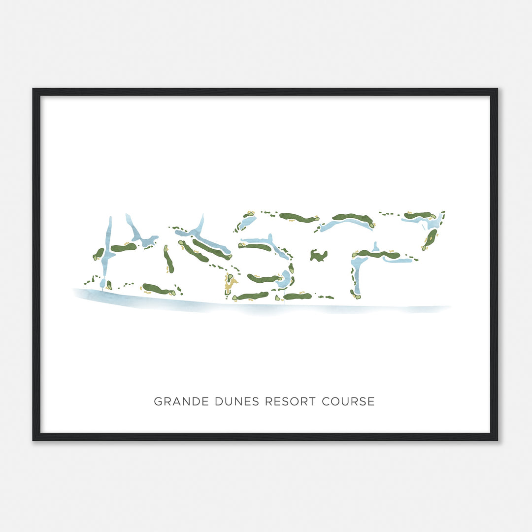Print of Grande Dunes Resort Course Modern Map