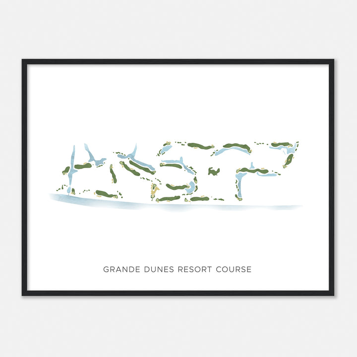 Print of Grande Dunes Resort Course Modern Map