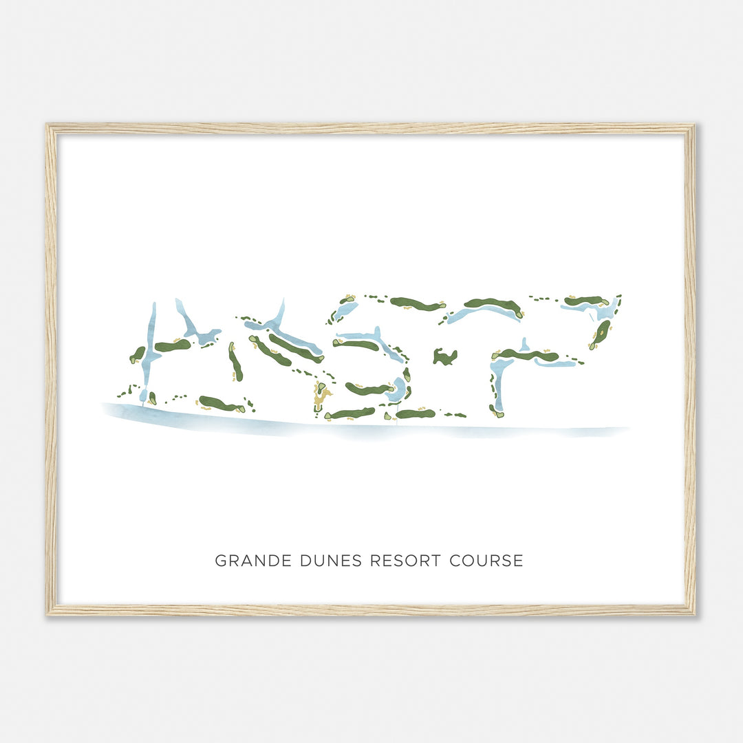 Print of Grande Dunes Resort Course Modern Map