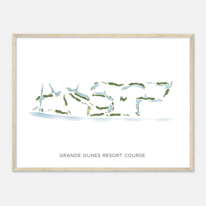 Print of Grande Dunes Resort Course Modern Map