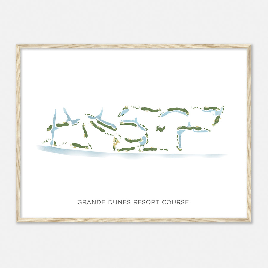 Print of Grande Dunes Resort Course Modern Map