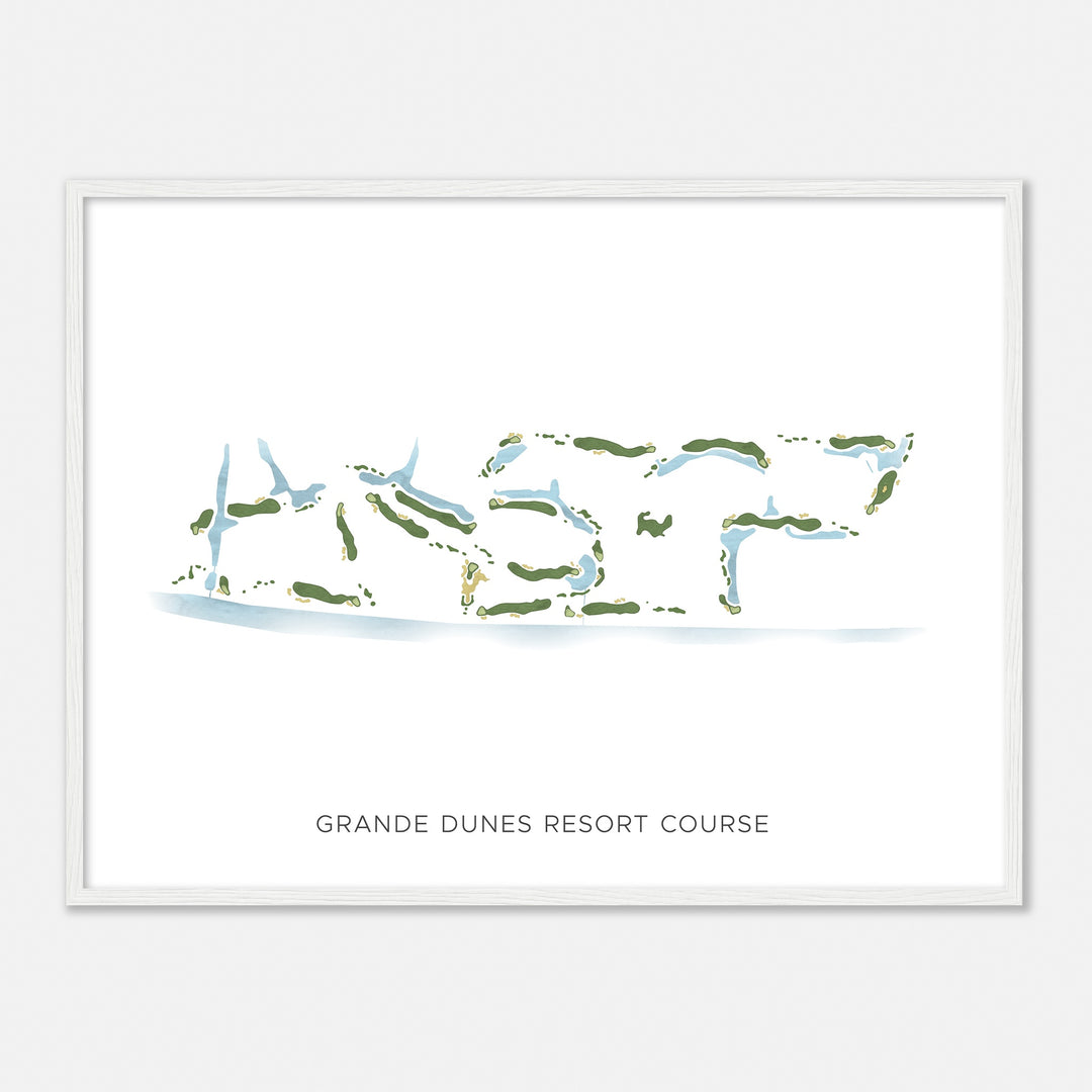 Print of Grande Dunes Resort Course Modern Map
