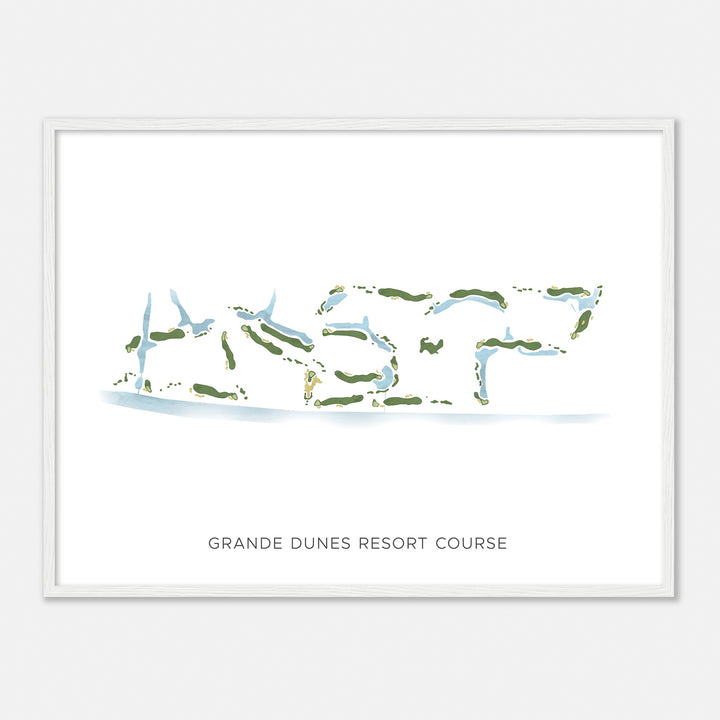 Print of Grande Dunes Resort Course Modern Map