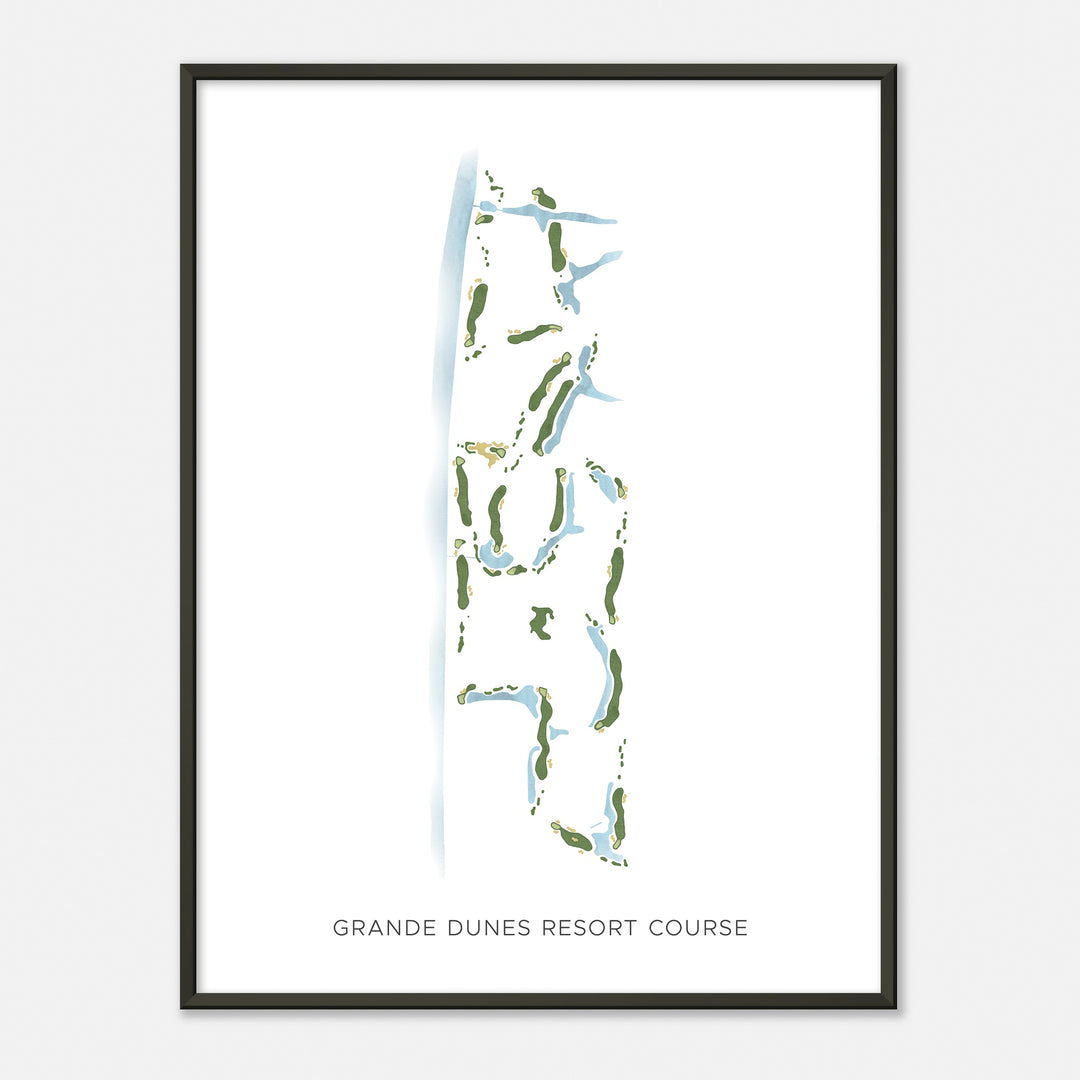 Print of Grande Dunes Resort Course Modern Map
