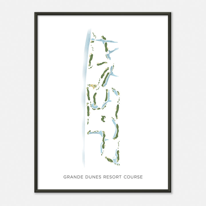 Print of Grande Dunes Resort Course Modern Map