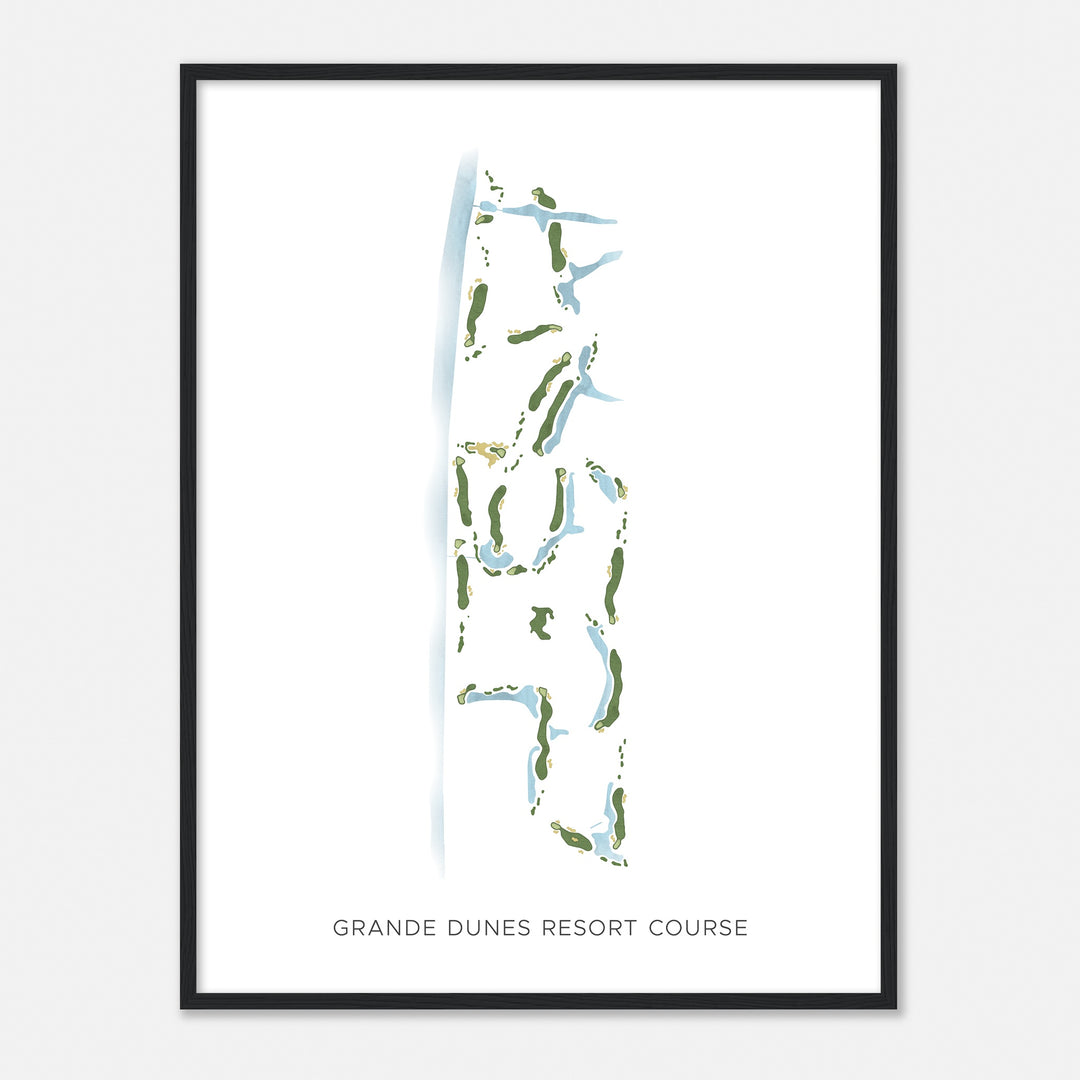 Print of Grande Dunes Resort Course Modern Map