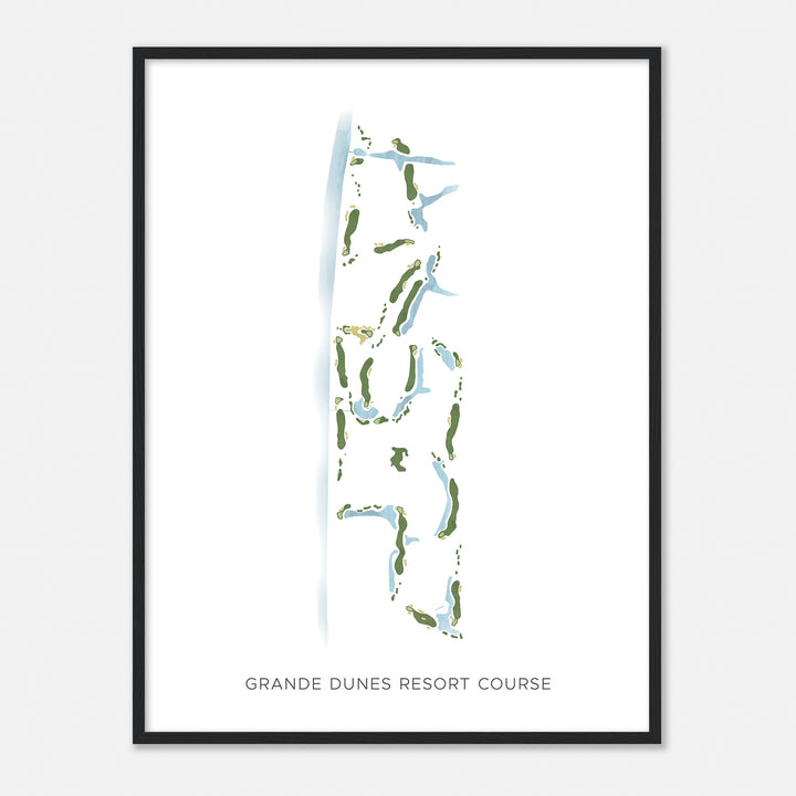 Print of Grande Dunes Resort Course Modern Map
