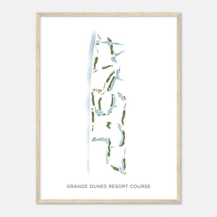 Print of Grande Dunes Resort Course Modern Map