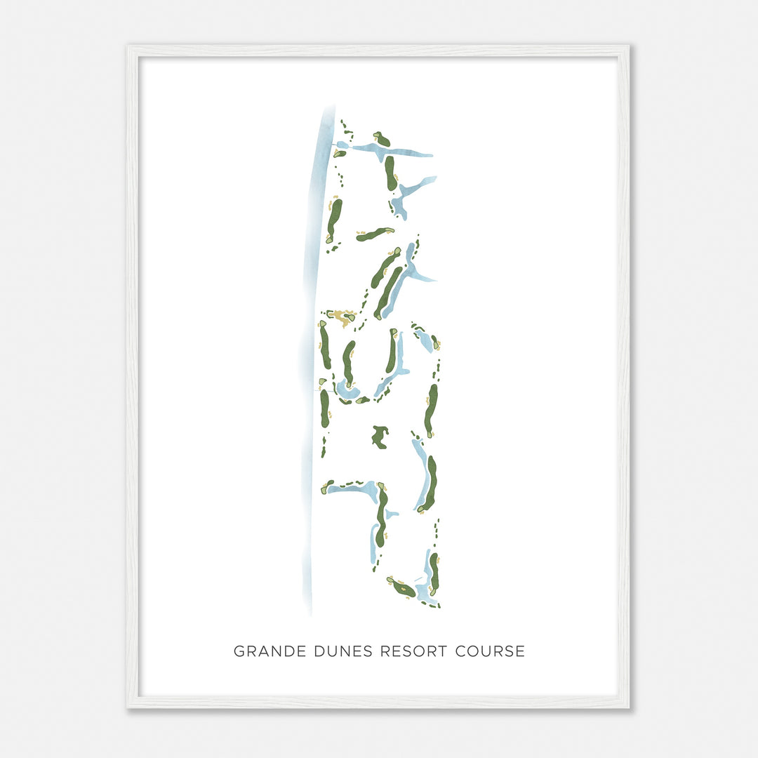 Print of Grande Dunes Resort Course Modern Map