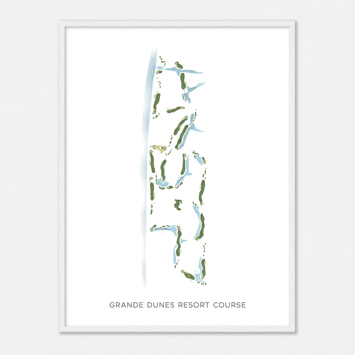Print of Grande Dunes Resort Course Modern Map