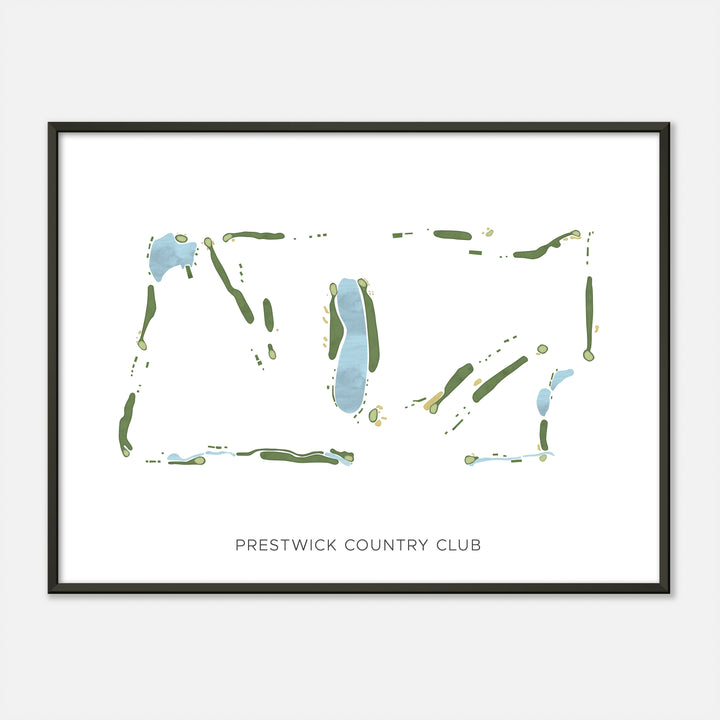 Print of Prestwick Country Club Modern Map