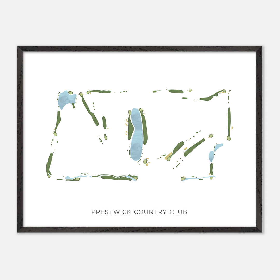 Print of Prestwick Country Club Modern Map