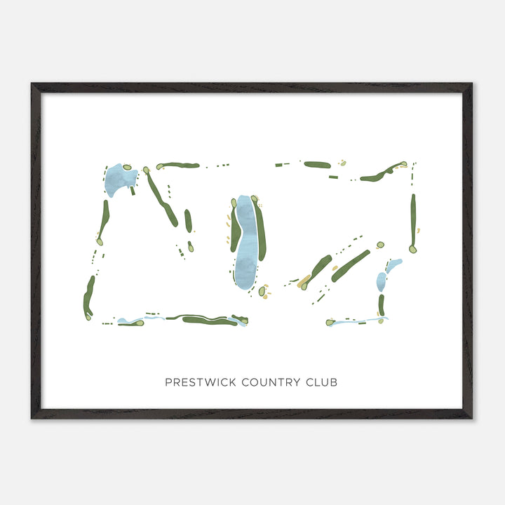 Print of Prestwick Country Club Modern Map