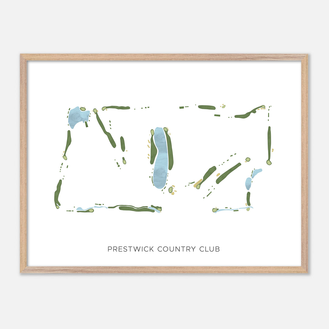 Print of Prestwick Country Club Modern Map