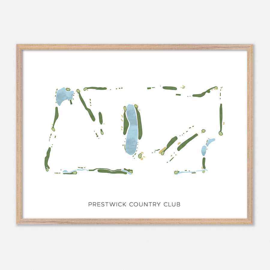 Print of Prestwick Country Club Modern Map