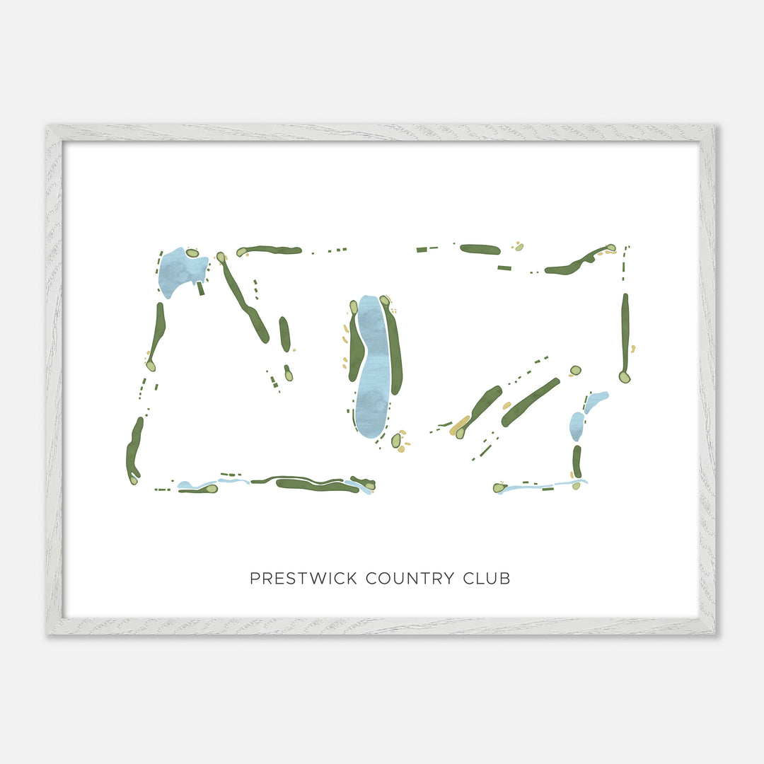 Print of Prestwick Country Club Modern Map