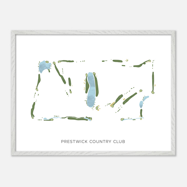 Print of Prestwick Country Club Modern Map