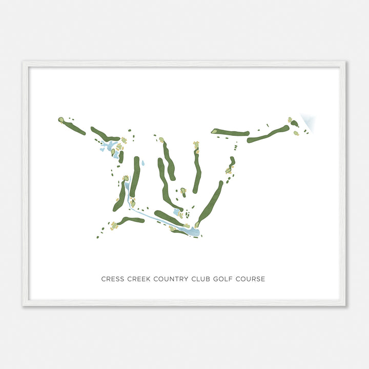 Print of Cress Creek Country Club Golf Course Modern Map