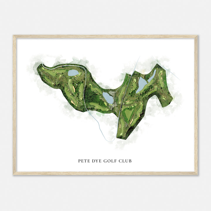 Print of Pete Dye Golf Club Classic Map