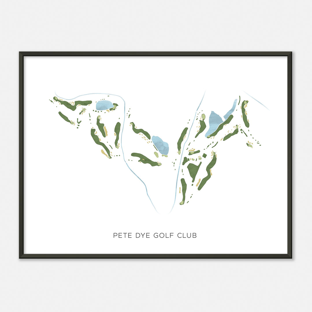 Print of Pete Dye Golf Club Modern Map