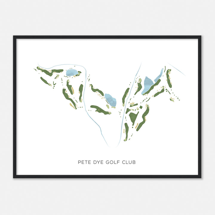 Print of Pete Dye Golf Club Modern Map