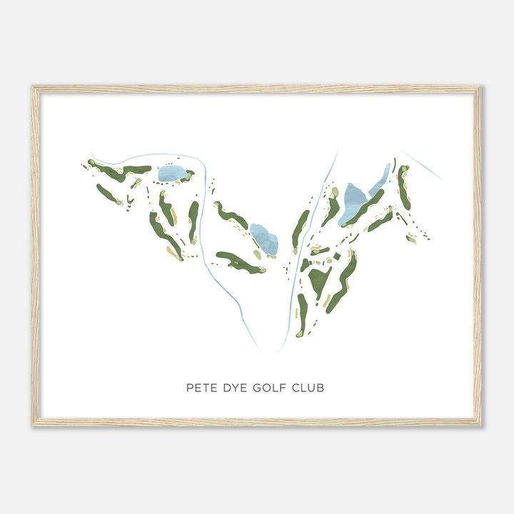 Print of Pete Dye Golf Club Modern Map