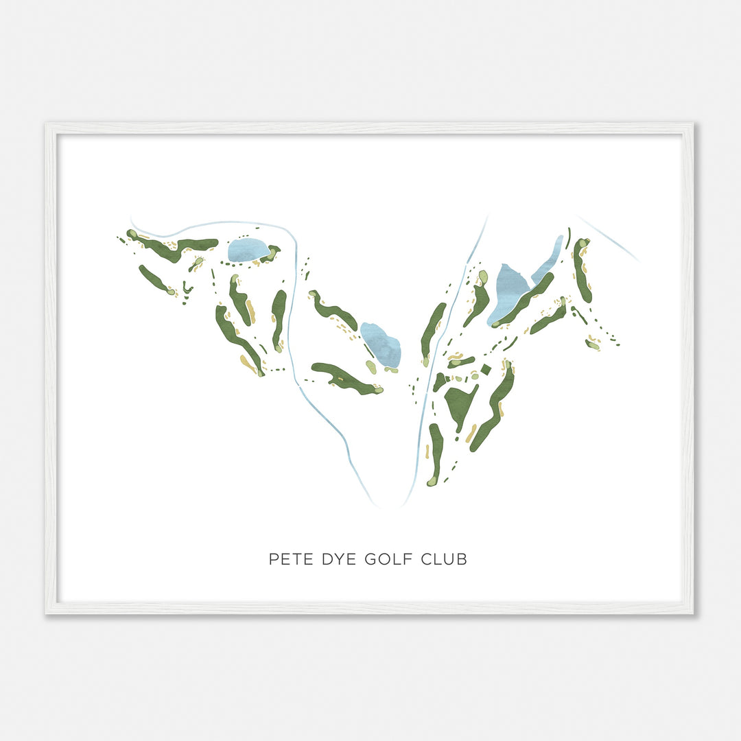 Print of Pete Dye Golf Club Modern Map