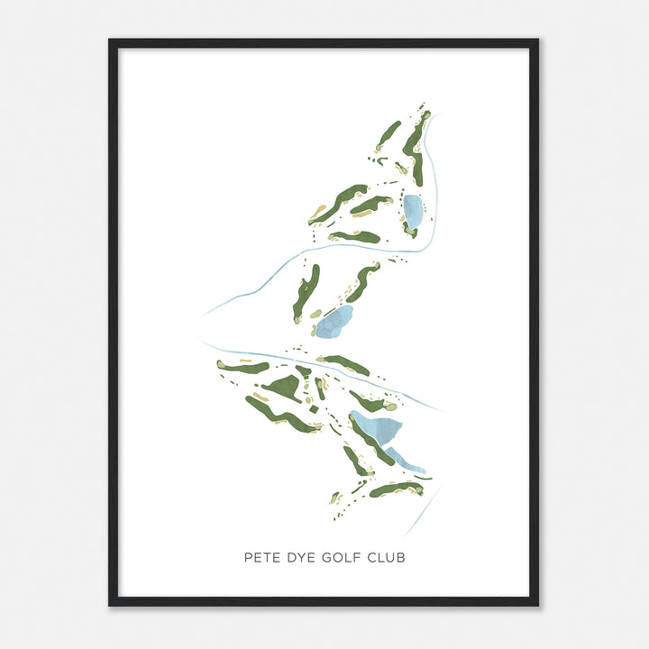 Print of Pete Dye Golf Club Modern Map