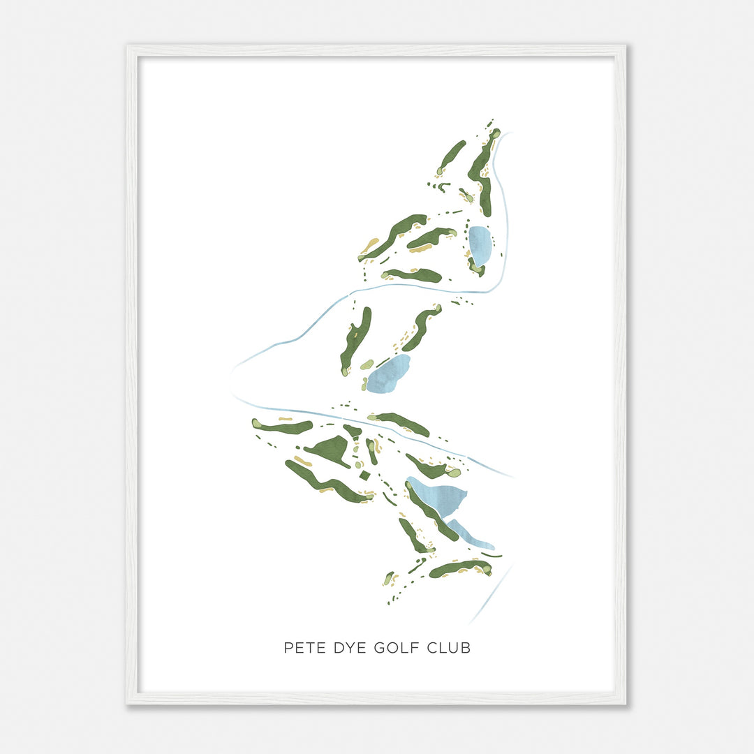 Print of Pete Dye Golf Club Modern Map