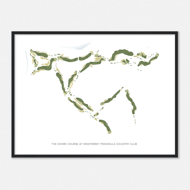 Print of The Shore Course At Monterrey Peninsula Country Club Modern Map