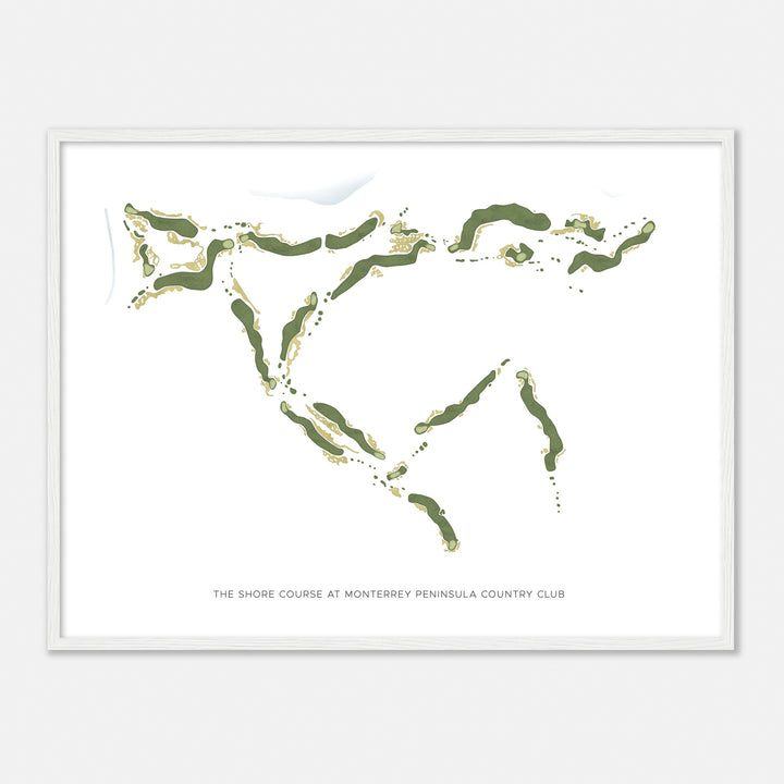 Print of The Shore Course At Monterrey Peninsula Country Club Modern Map