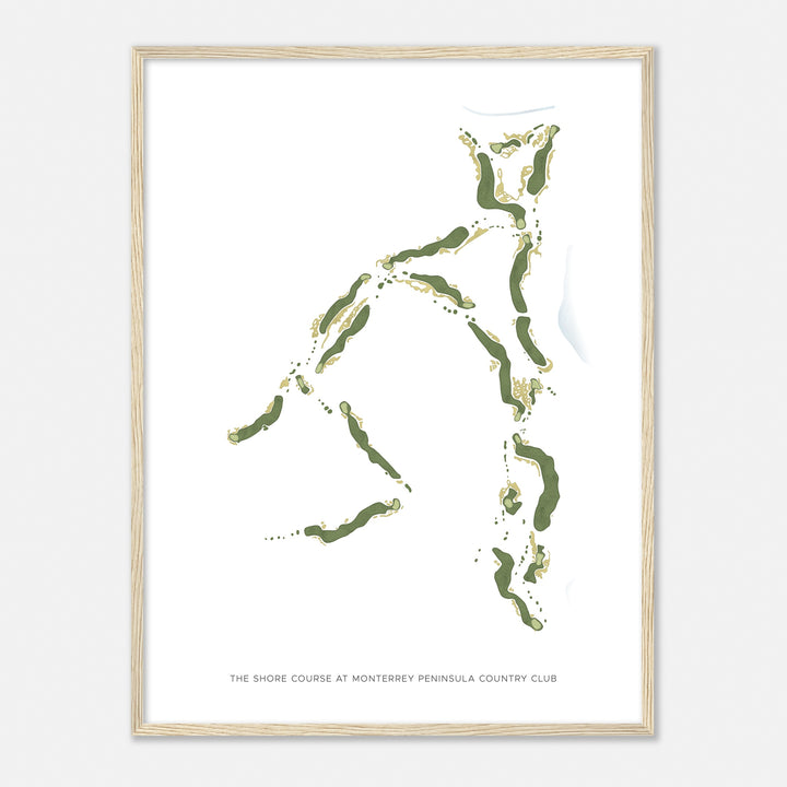 Print of The Shore Course At Monterrey Peninsula Country Club Modern Map