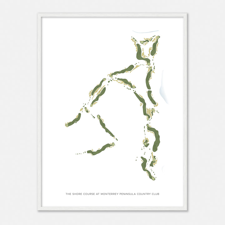 Print of The Shore Course At Monterrey Peninsula Country Club Modern Map